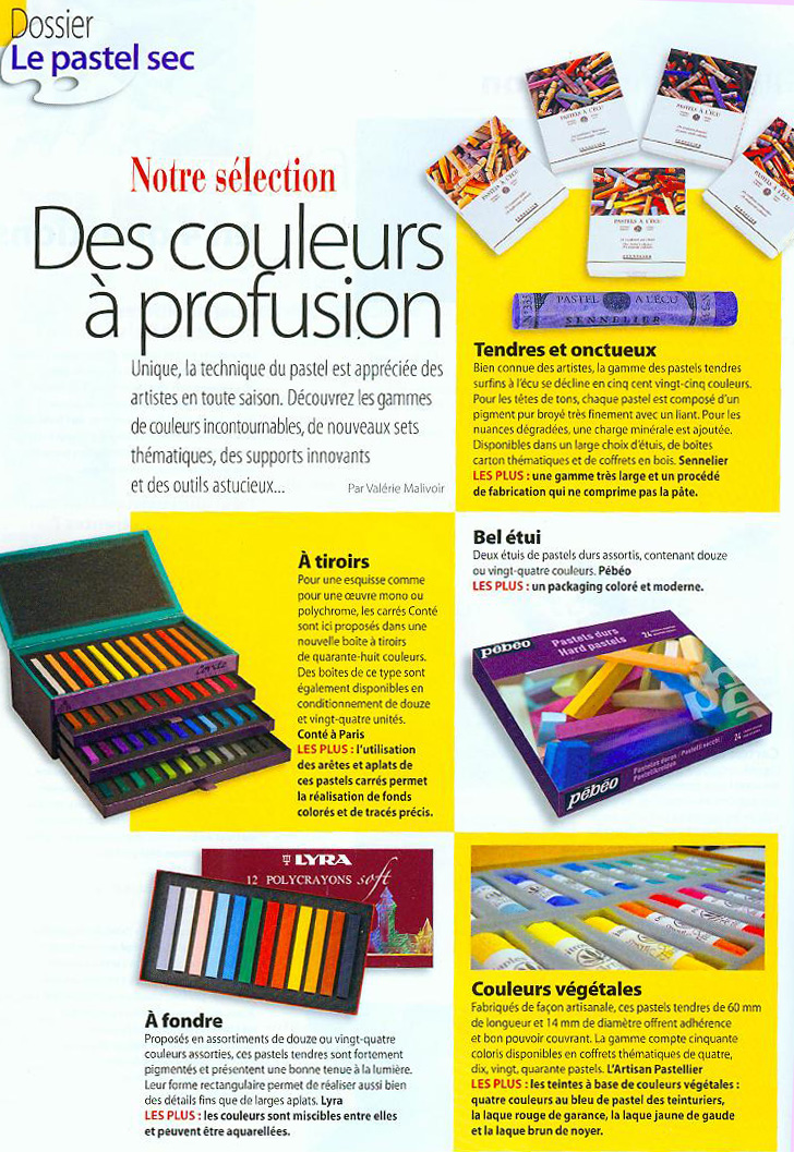 Dossier pastel sec – Artistes Magazine – n°138 – L'Artisan Pastellier