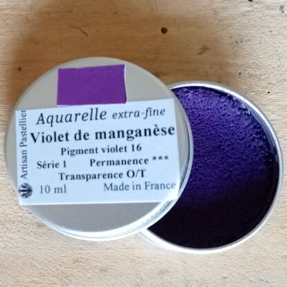 godet aquarelle violet de manganèse