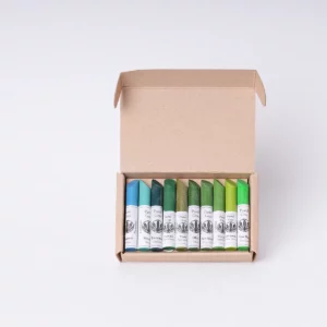 Coffret de 10 pastels à l’huile - Verts