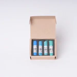 Coffret de 4 pastels secs - Turquoises