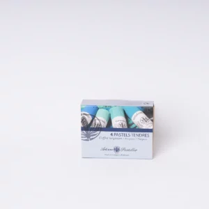 Coffret de 4 pastels secs - Turquoises