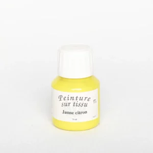 Peintures tissus - Jaune citron, 50 ml