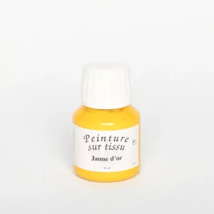 Peintures tissus - Jaune d'or, 50 ml