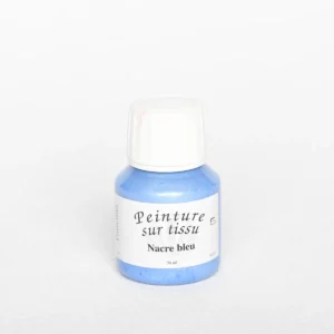 Peintures tissus - Nacre bleu, 50 ml