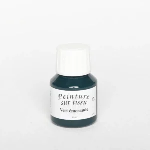 Peintures tissus - Vert émeraude, 50 ml
